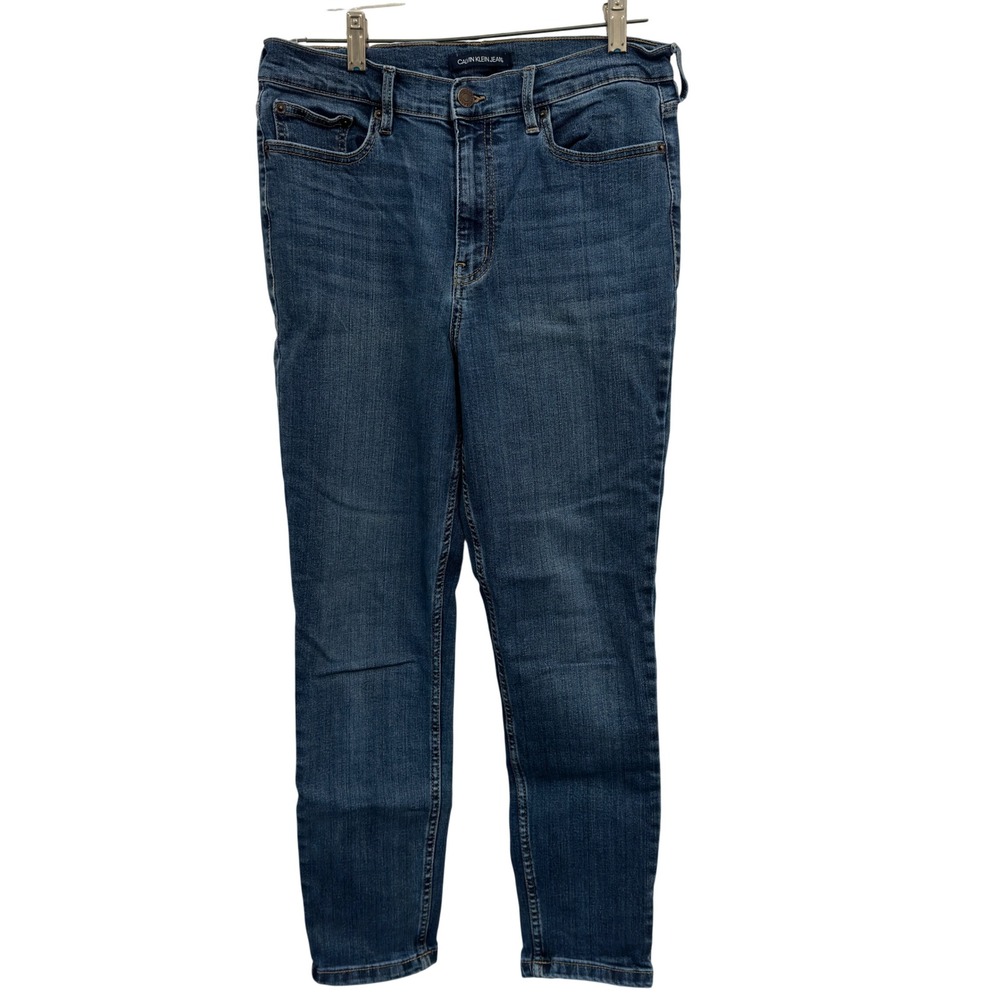 Calvin Klein Jeans High Rise Skinny Size 12 W30 Medium Wash Stretch Denim